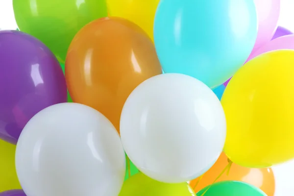 Ballons colorés isolés sur blanc — Photo