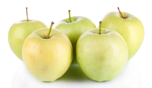 Soczyste jabłka na białym tle — Zdjęcie stockowe