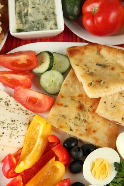 Traditional Turkish breakfast close up — Stock Photo, Image