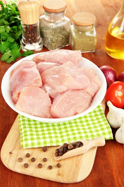 Rohes Putenfleisch aus nächster Nähe — Stockfoto