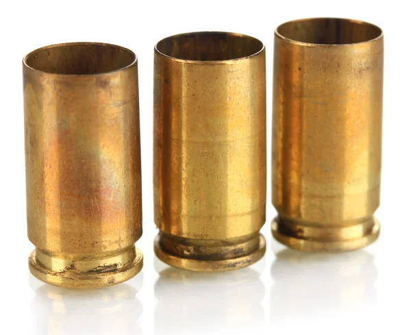Shotgun cartridges isolated on white — Stock Photo, Image