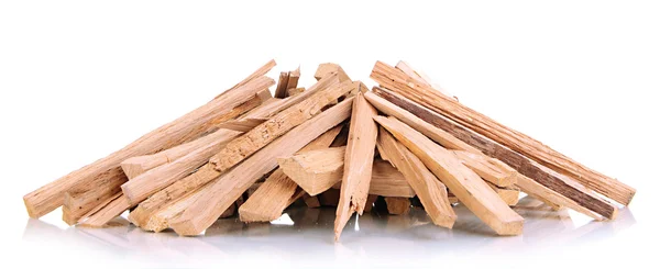 Pila di legna isolata su bianco — Foto Stock