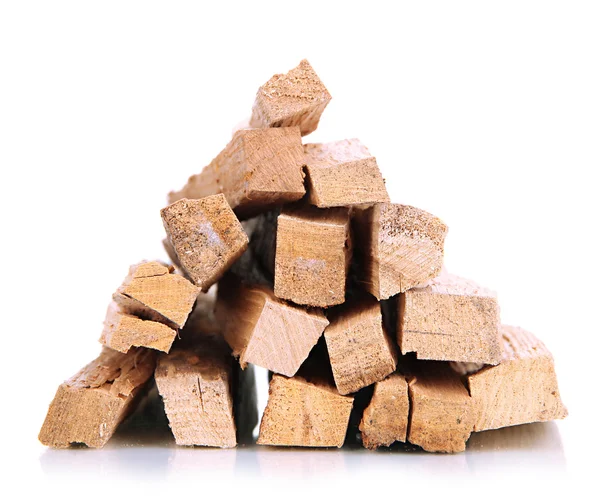 Stack of firewood isolated on white — Stock Photo, Image