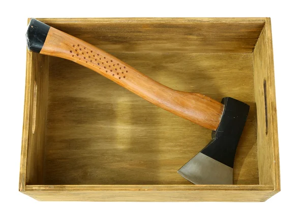 Instrumento en caja de madera, aislado en blanco —  Fotos de Stock