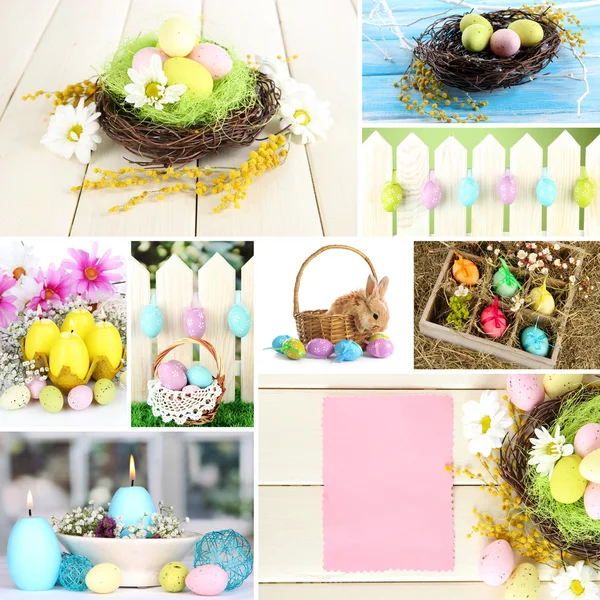 Collage de Pascua colorida — Foto de Stock