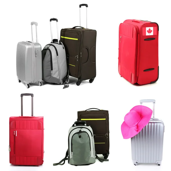 Collage de equipaje para viajar —  Fotos de Stock