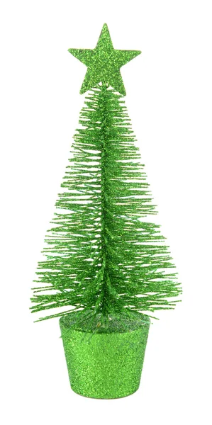 Decorative Christmas tree isolated on white — Stock Photo, Image