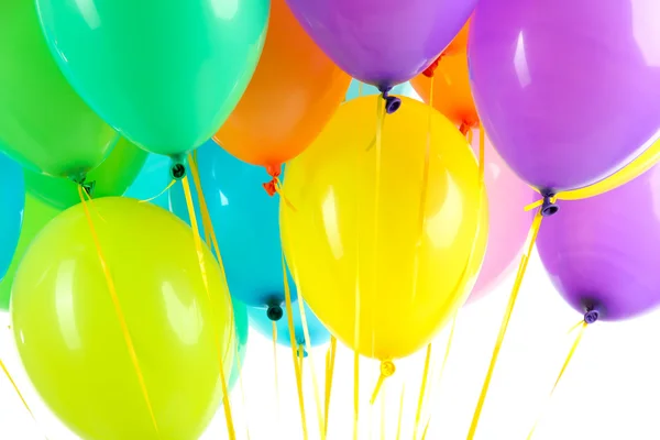 Colorful balloons isolated on white — Stock Photo, Image