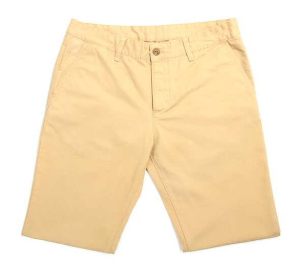 Beige trousers isolated on white