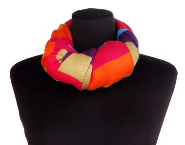 manken üzerinde beyaz izole şal