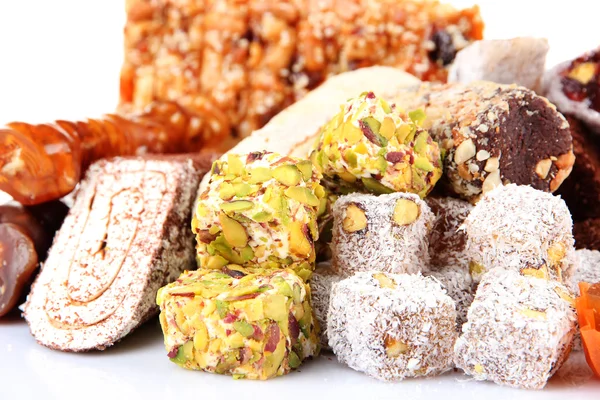 Tasty oriental sweets, close up — Stock Photo, Image
