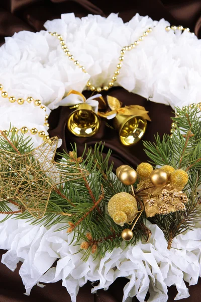 Christmas wreath close up — Stock Photo, Image