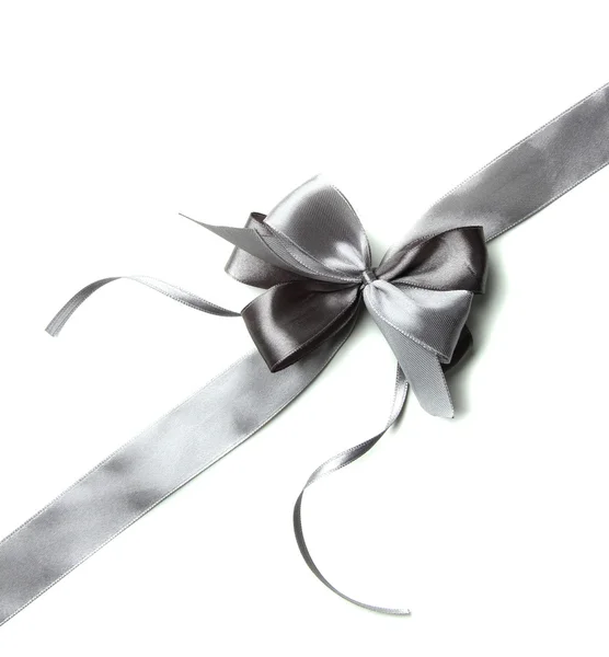 Color regalo raso lazo de cinta, aislado en blanco — Foto de Stock