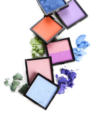 güzel parlak göz gölgeler beyaz izole