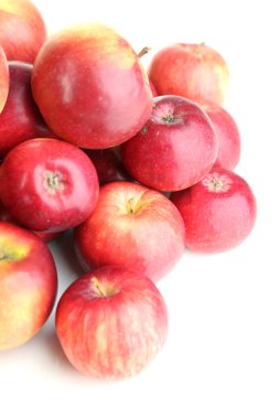 Sulu elma üzerine beyaz izole