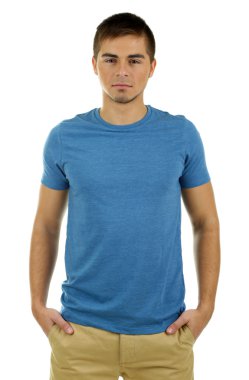 beyaz izole yakışıklı genç