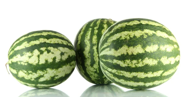 Ripe watermelons isolated on white — Stock Photo, Image