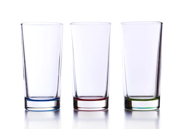 Empty glasses, isolated on white — Stock Photo, Image