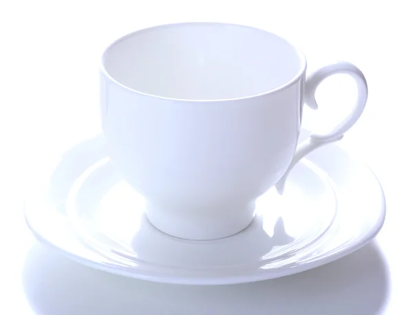 Weiße Tasse isoliert auf weiß — Stockfoto