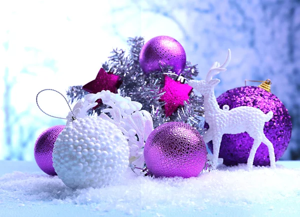 Christmas decorations on light background — Stock Photo, Image