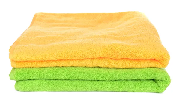 Bright towels isolated on white — Stock Photo, Image