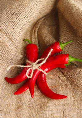 çul, arka plan üzerinde kırmızı biber biber