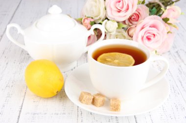 Limonlu çay yakın çekim