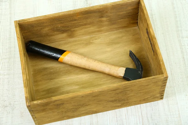 Instrument en boîte en bois, sur fond de couleur — Photo