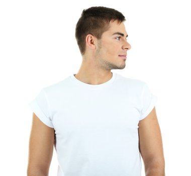 beyaz izole yakışıklı genç