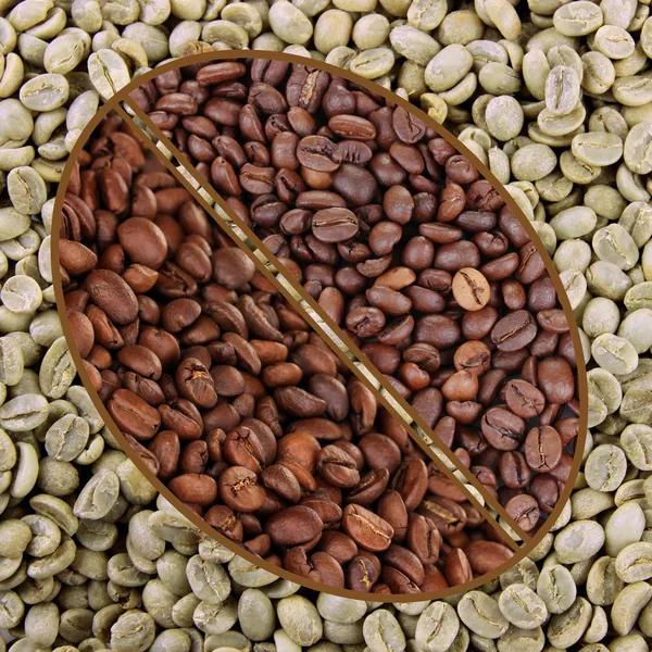Кофе-бобы коллаж — стоковое фото