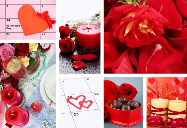 Collage del día de San Valentín — Foto de Stock