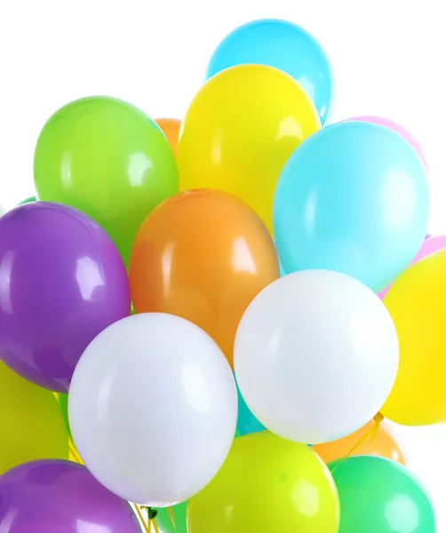 Globos de colores aislados en blanco — Foto de Stock