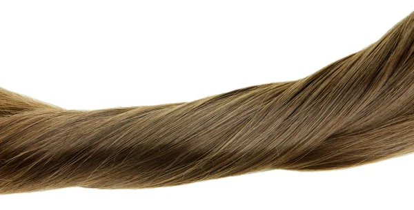 Блискуче коричневе волосся ізольоване на білому — стокове фото