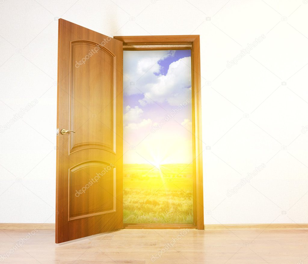 Open Door To New Life In Room Stock Photo C Belchonock 37163249