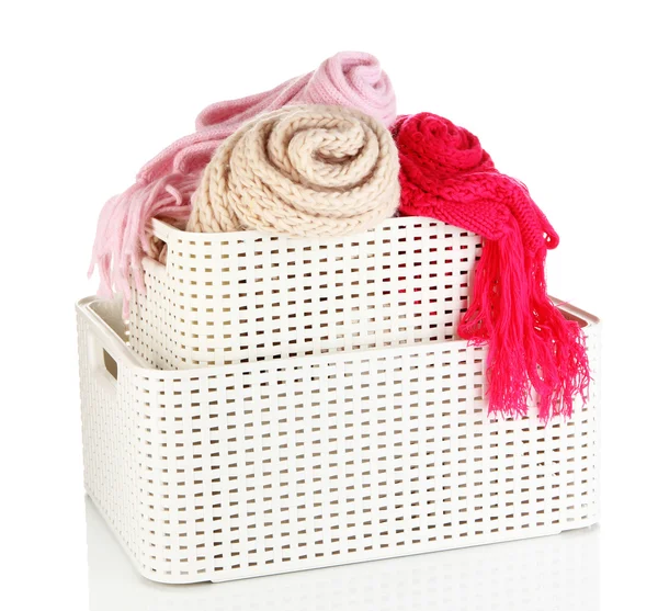 Cesto ropa limpia | cesta de mimbre de ropa limpia y fresca — Foto de