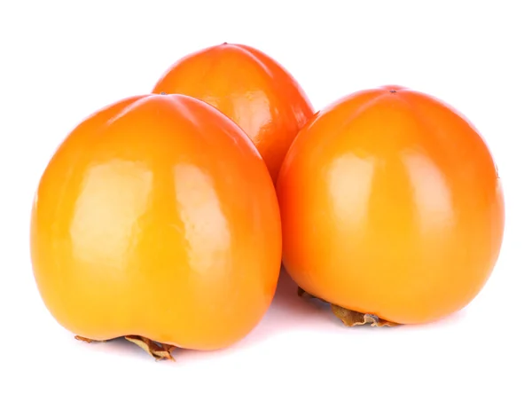 Ripe persimmons isolated on white — Stock Photo, Image