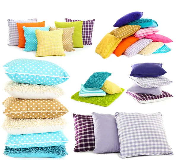 Collage of color pillows — Stok fotoğraf