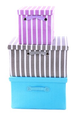 Tekstil kutuları, beyaz izole