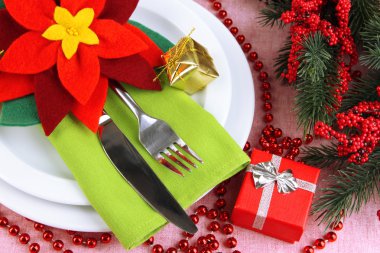 Noel tablo ayarı Festival süsleri ile yakın çekim