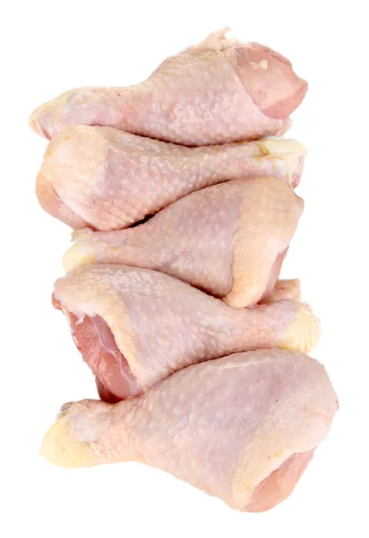 Patas de pollo crudas aisladas en blanco — Foto de Stock