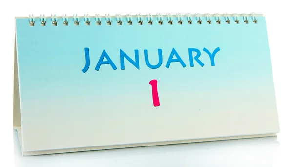 Nieuwjaar kalender, geïsoleerd op wit — Zdjęcie stockowe