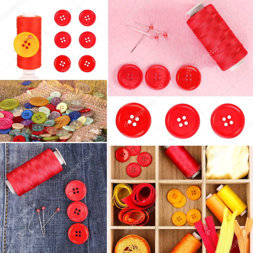 Collage of colorful buttons