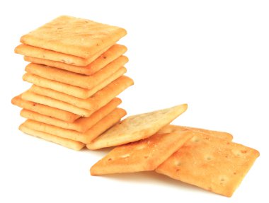 beyaz izole lezzetli kraker