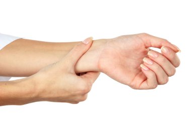 beyaz izole nabız ölçme