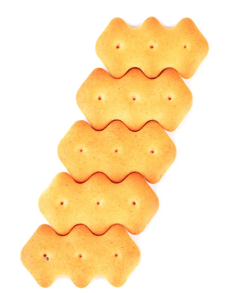 Heerlijke crackers geïsoleerd op wit — Stockfoto