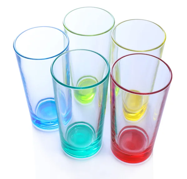 Empty glasses, isolated on white — Stock Photo, Image