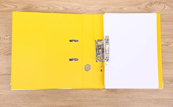 Open file folder on desk — Stock Photo, Image