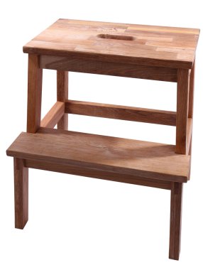 beyaz izole küçük merdiveni