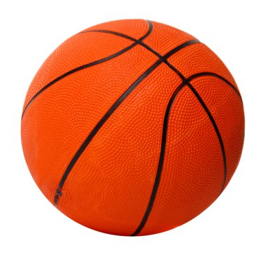 Beyazda izole edilmiş basketbol topu