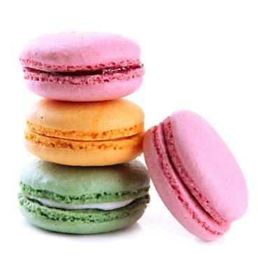 beyaz izole yumuşak macaroons